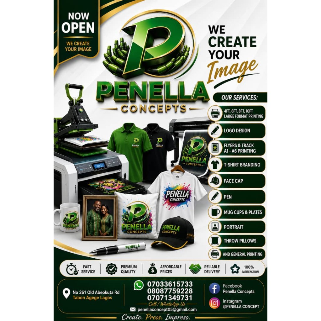 Penella Concepts Printing and Branding Services in Agege, Lagos