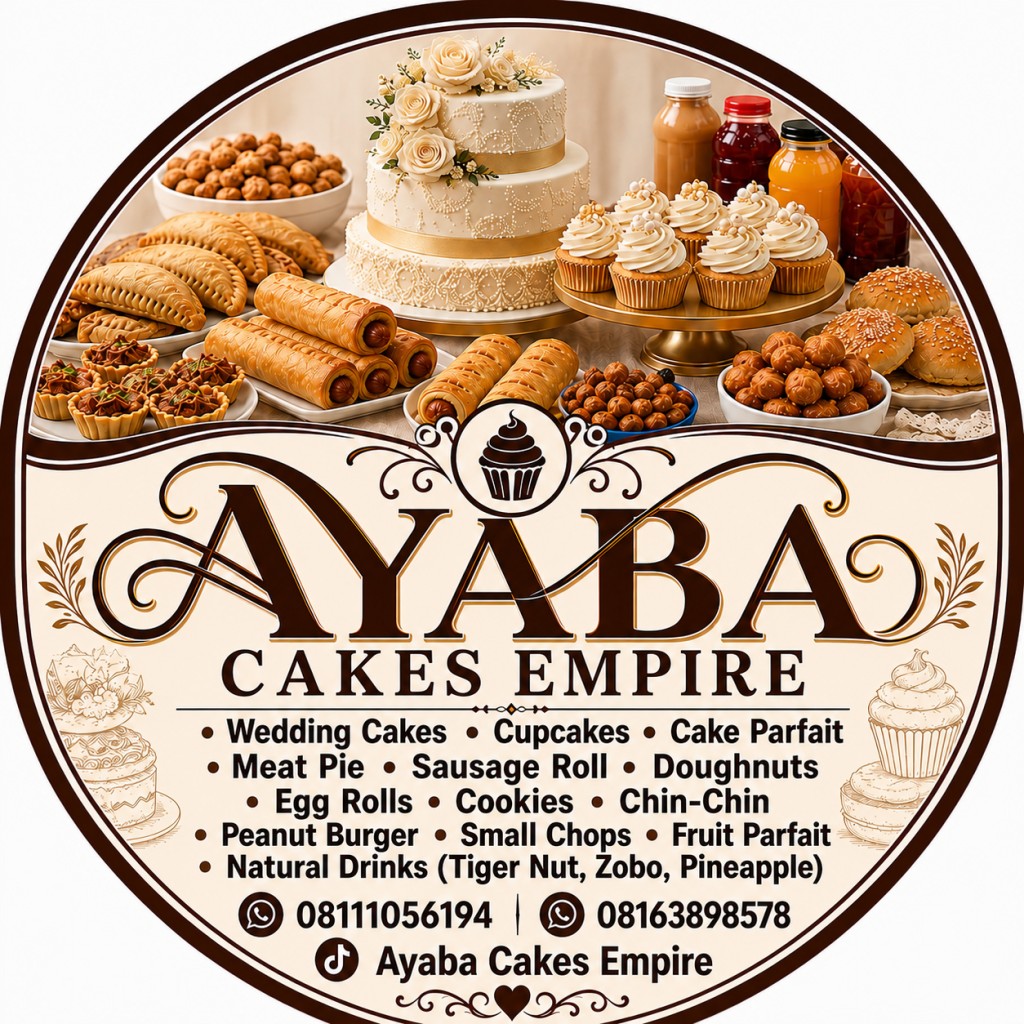 Ayaba Cake's Empire, Osogbo — Custom Wedding and Bridal Cakes