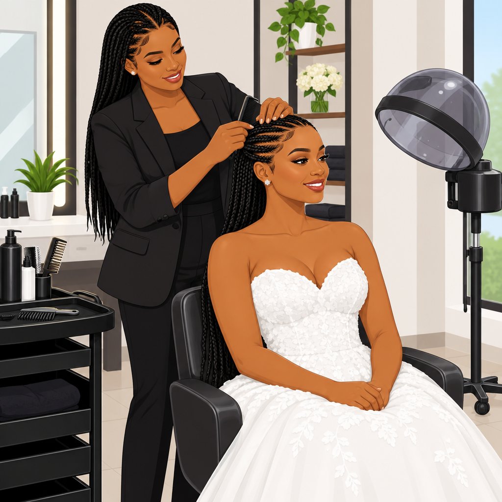 Slay Braids in Wuse, Abuja: Bridal Braiding and Hair Styling