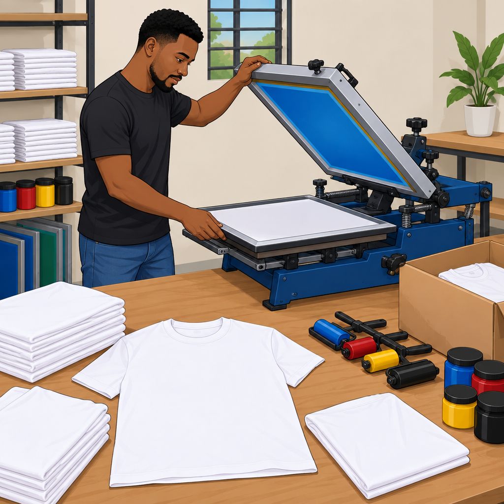 Stencil Print and Branding Production: T-Shirt Printing, Surulere