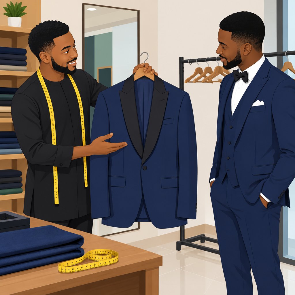 Vickky World Fashion Ijoko Custom-Sewn Outfits and Groom Suits