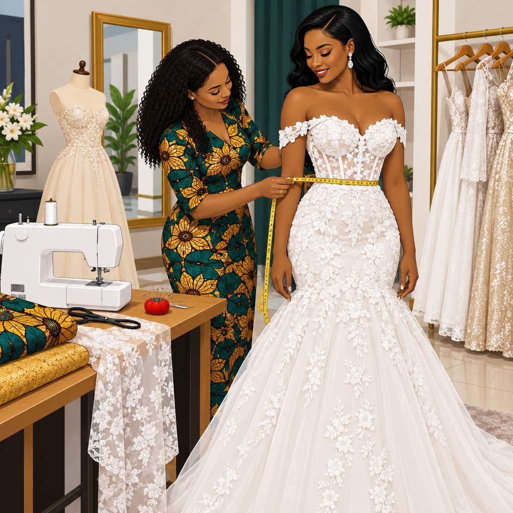 Vitty Loran Ogudu Lagos Custom Bridal Gowns, Alterations and Fittings