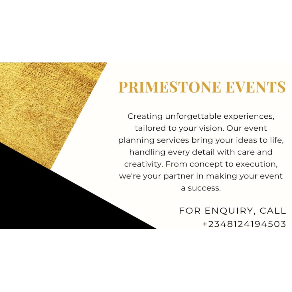 Prime Stone Events Wedding Planning and Coordination in Lagos