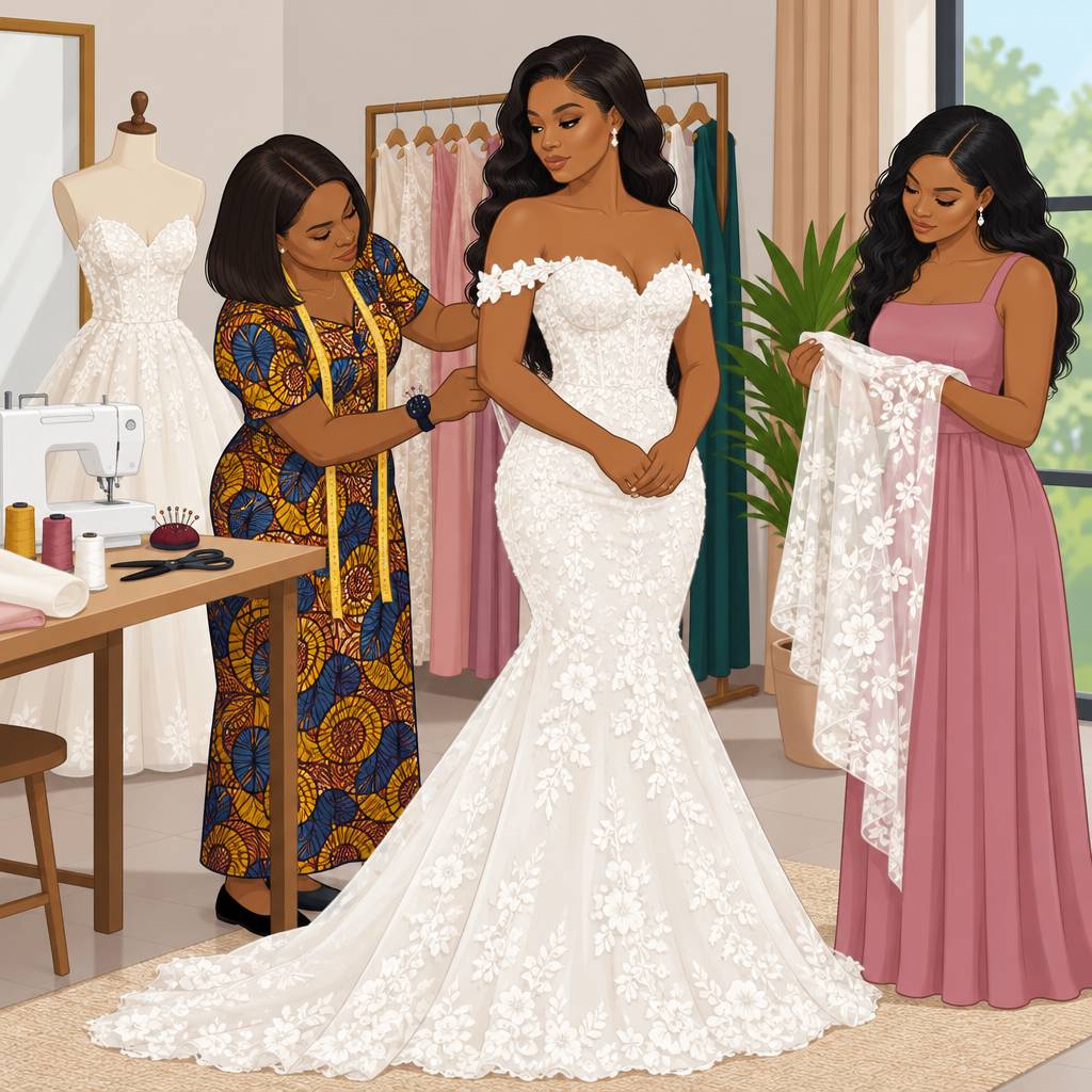 JSB Couture Sagamu Bridal Gowns, Bridesmaid Outfits and Tailoring