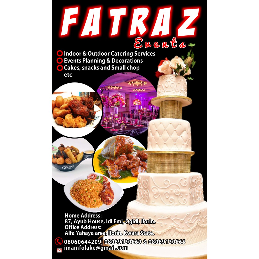 Fatraz Cakes and Events: Wedding and Event Planning in Ilorin